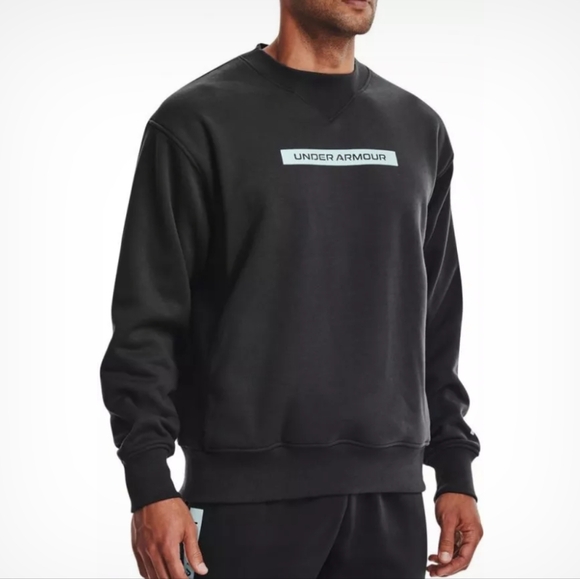 Under Armour Sweatshirt UA DNA CREW Fleece Lined Size XL In Concrete Gray - Picture 1 of 12